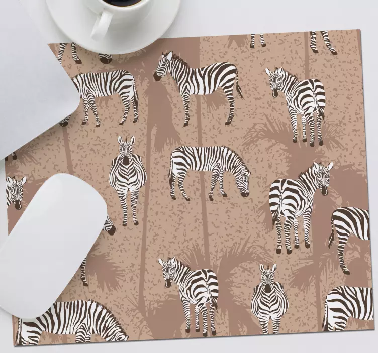 Podložka pod myš zebra ze hnědé palmy - TenStickers