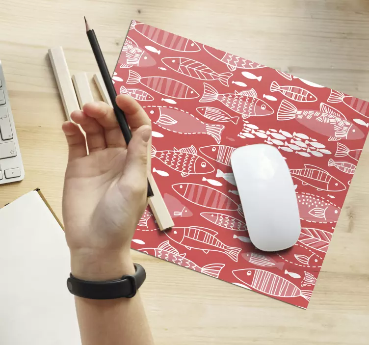 Mnoho ryb pod mořskou rybí podložkou pod myš - TenStickers