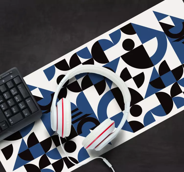 Modrá logická podložka pod myš pro městský design - TenStickers