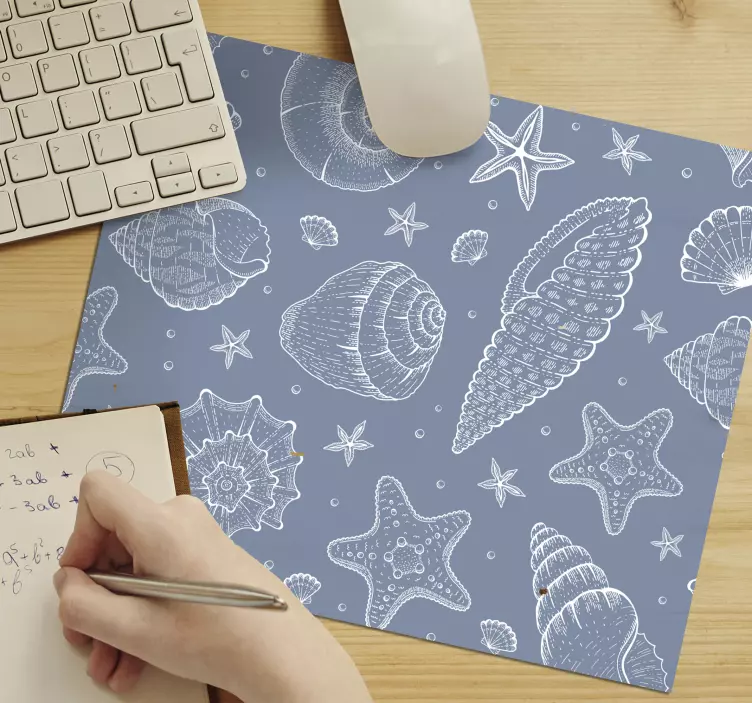 Mořský život a mušle mořský život podložka pod myš - TenStickers