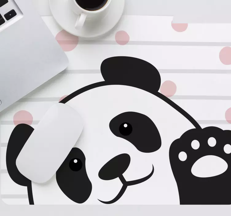 Panda mává originální podložkou pod myš - TenStickers
