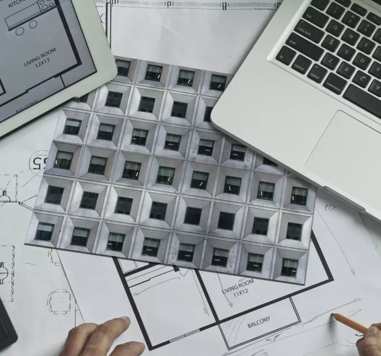 Podložky pod myš brutalistické architektury - TenStickers