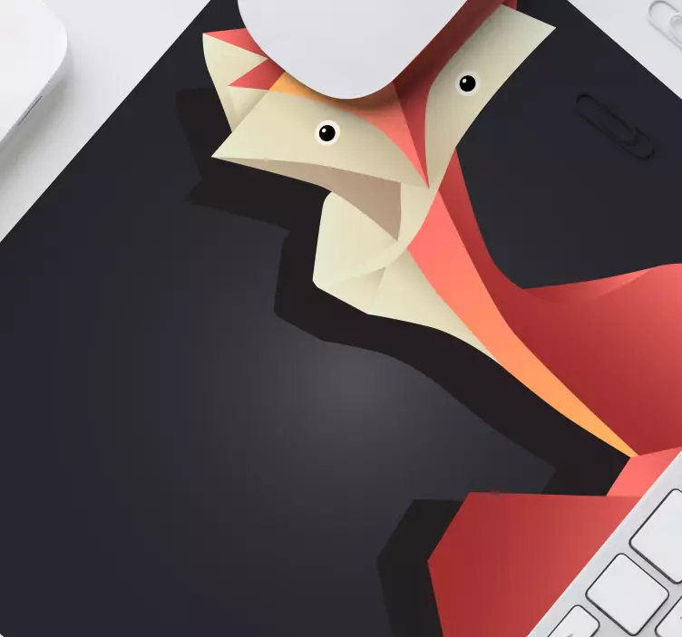 Podložky pod myš fox origami - TenStickers