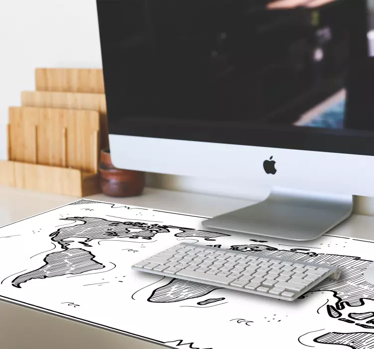 Reliéf svět mapa svět mapa podložka pod myš - TenStickers