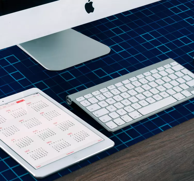 Tmavě modré geometrické vzory podložky pod myš - TenStickers