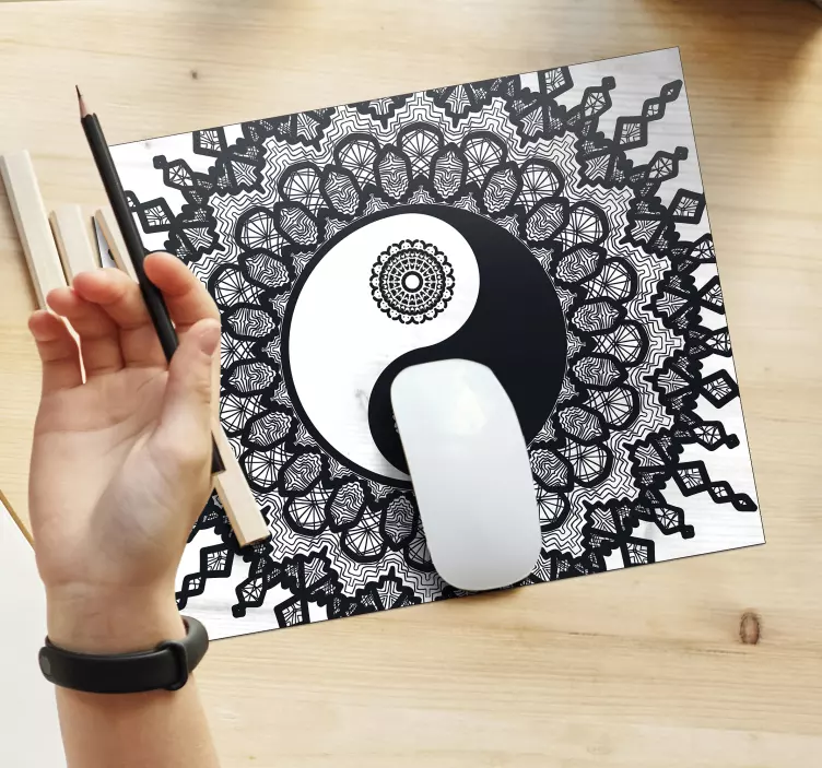 Podložka pod myš ying yang paisley - TenStickers