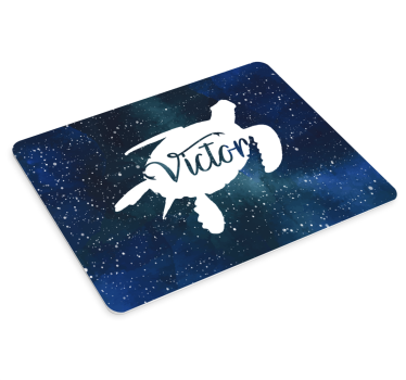 želva se vzorem galaxie a jménem přizpůsobený myší - TenStickers