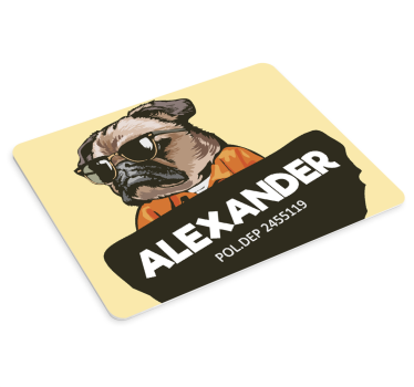 Podložka pod myš se jménem cool pes portrét - TenStickers