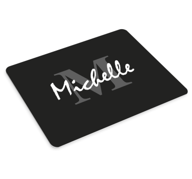Personalizované černé počáteční vlastní mousemats - TenStickers