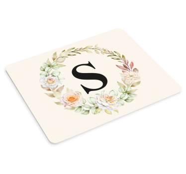 Podložka pod myš se jménem květinový iniciál - TenStickers