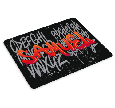 Malované graffiti jméno vlastní mousemats - TenStickers