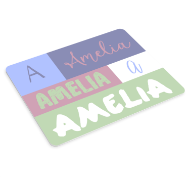 Název s různými písmeny vlastní mousemats - TenStickers