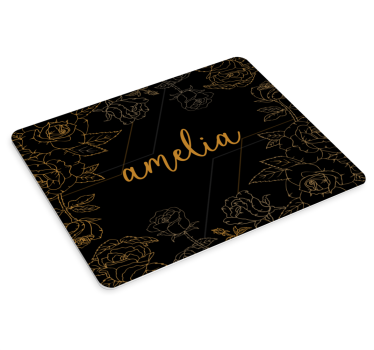 Elegantní květinová personalizace podložka pod myš se jménem - TenStickers