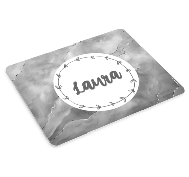 Název šedý mramor textury vlastní mousemats - TenStickers