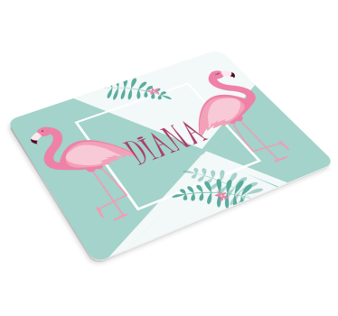 Roztomilé plameňáky s listy vlastní mousematy - TenStickers