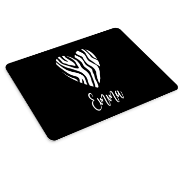 Podložka pod myš se jménem zebra srdce outline - TenStickers