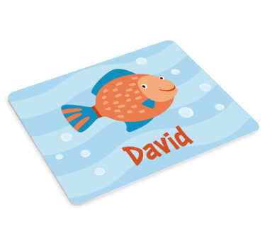 Veselá grafika ryb podložka pod myš se jménem - TenStickers
