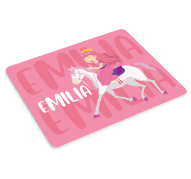Podložka pod myš se jménem princezna na jednorožci - TenStickers