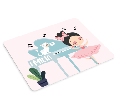 Podložka pod myš se jménem baletní dívka hrající - TenStickers