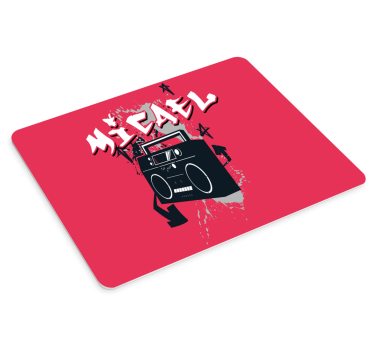 Podložka pod myš hrí s retro boombox grafikou - TenStickers
