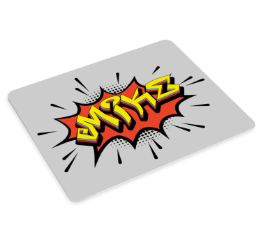 Podložka pod myš se jménem v komiksovém stylu - TenStickers