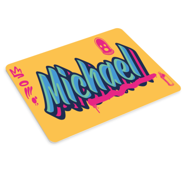 Podložka pod myš se jménem barevný design - TenStickers