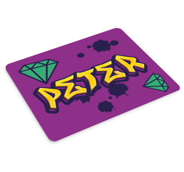 Mousematy ve stylu zeleného diamantu ve stylu graffiti - TenStickers