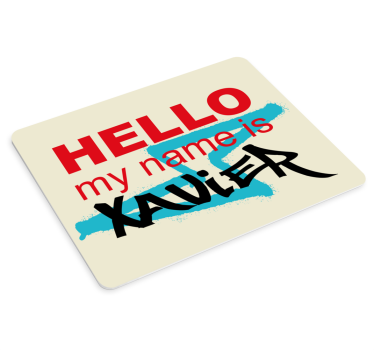 Jmenuji se card graffiti custom mousemats - TenStickers