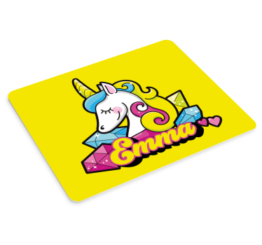 Podložka pod myš se jménem s jednorožcem - TenStickers