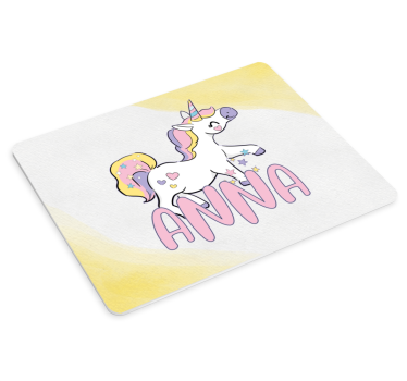Podložka pod myš se jménem v jednorožcovém stylu - TenStickers