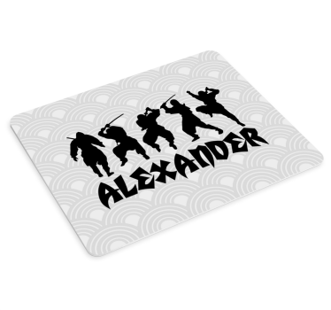 Podložka pod myš hrí s ninja siluetami - TenStickers
