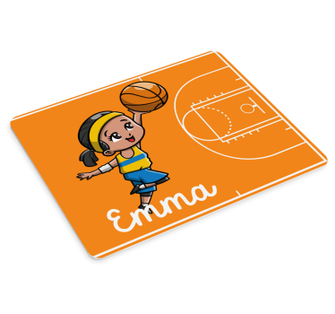 Dívka basketbalista s názvem vlastní podložky pod myš - TenStickers