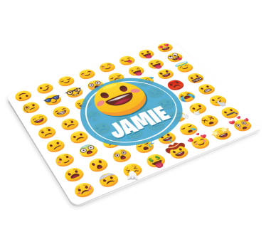 Podložka pod myš se jménem s veselými emotikony - TenStickers