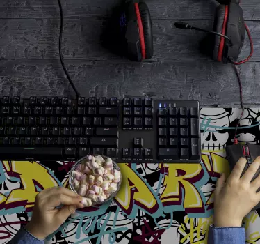 Graffiti přizpůsobitelné herní vinylové podložky pod myš - TenStickers