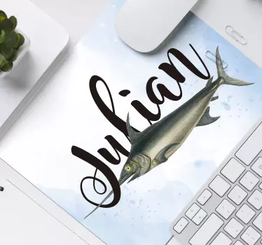 Mečoun s názvem personalizované vinylové podložky pod myš - TenStickers