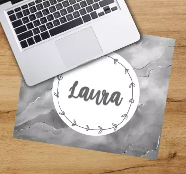 Název šedý mramor textury vlastní mousemats - TenStickers