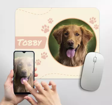 Obraz psa Podložka pod myš se jménem - TenStickers