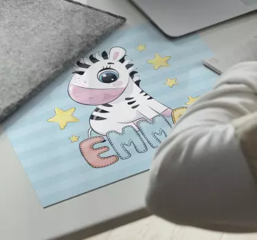 Originální podložka pod myš s roztomilou zebrou - TenStickers