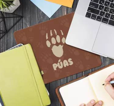 Otisk medvědí tlapy originální podložka pod myš - TenStickers