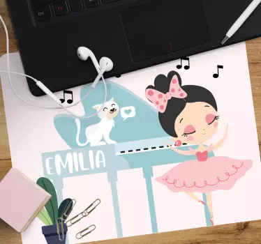 Podložka pod myš se jménem baletní dívka hrající - TenStickers