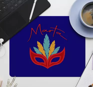 Podložka pod myš se jménem barevná ptačí maska - TenStickers