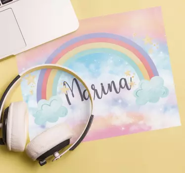 Podložka pod myš se jménem barevné duhové mraky - TenStickers