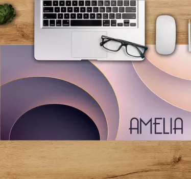 Podložka pod myš se jménem elegantní kruhové vlny - TenStickers