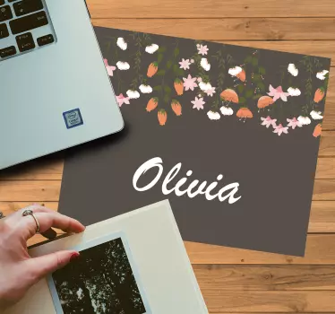 Podložka pod myš se jménem květinový design - TenStickers