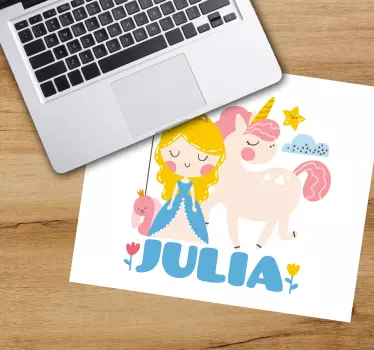 Podložka pod myš se jménem princezna a jednorožec - TenStickers