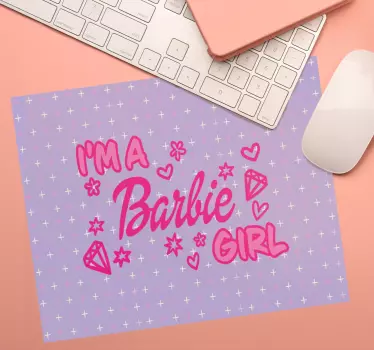 Podložka pod myš se jménem roztomilý růžový nápis - TenStickers