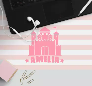 Podložka pod myš se jménem s motivem hradu - TenStickers