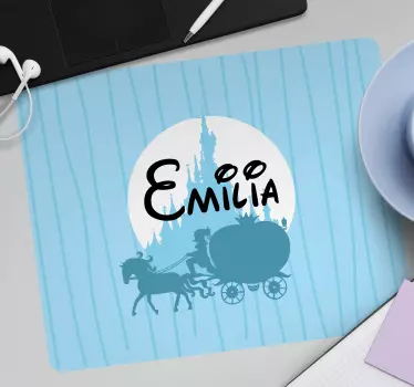 Podložka pod myš se jménem s osobním kočárem - TenStickers