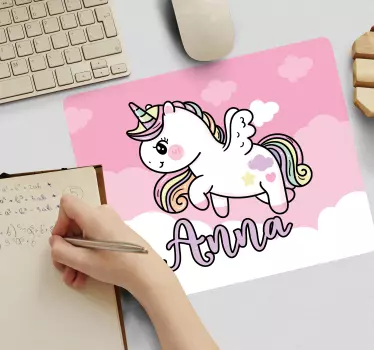 Podložky pod myš růžový kouzelný jednorožec - TenStickers