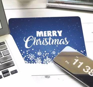 Vánoční podložka pod myš veselé sněhové vločky - TenStickers